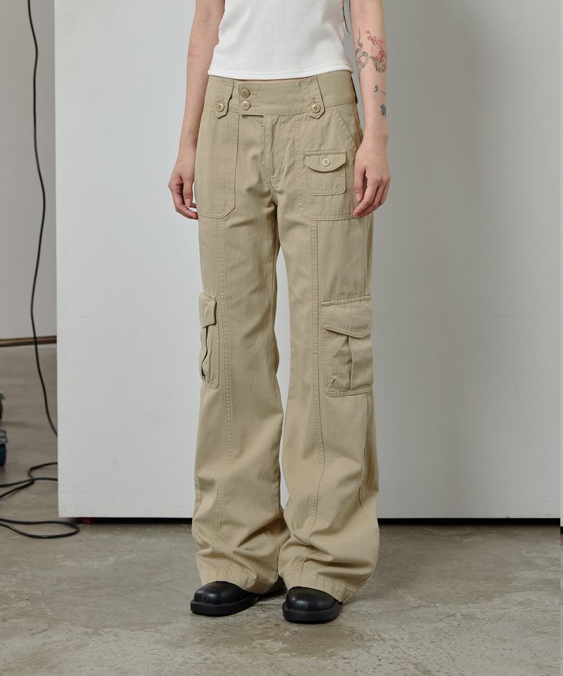 ODDSTUDIO（オッドスタジオ）の「Multi Pocket Cargo Bootcut Pants - BEIGE（Pants）」