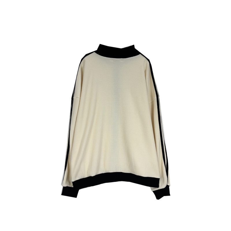 waffle track zip-up