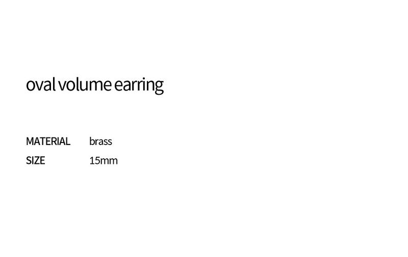 oval volume earring