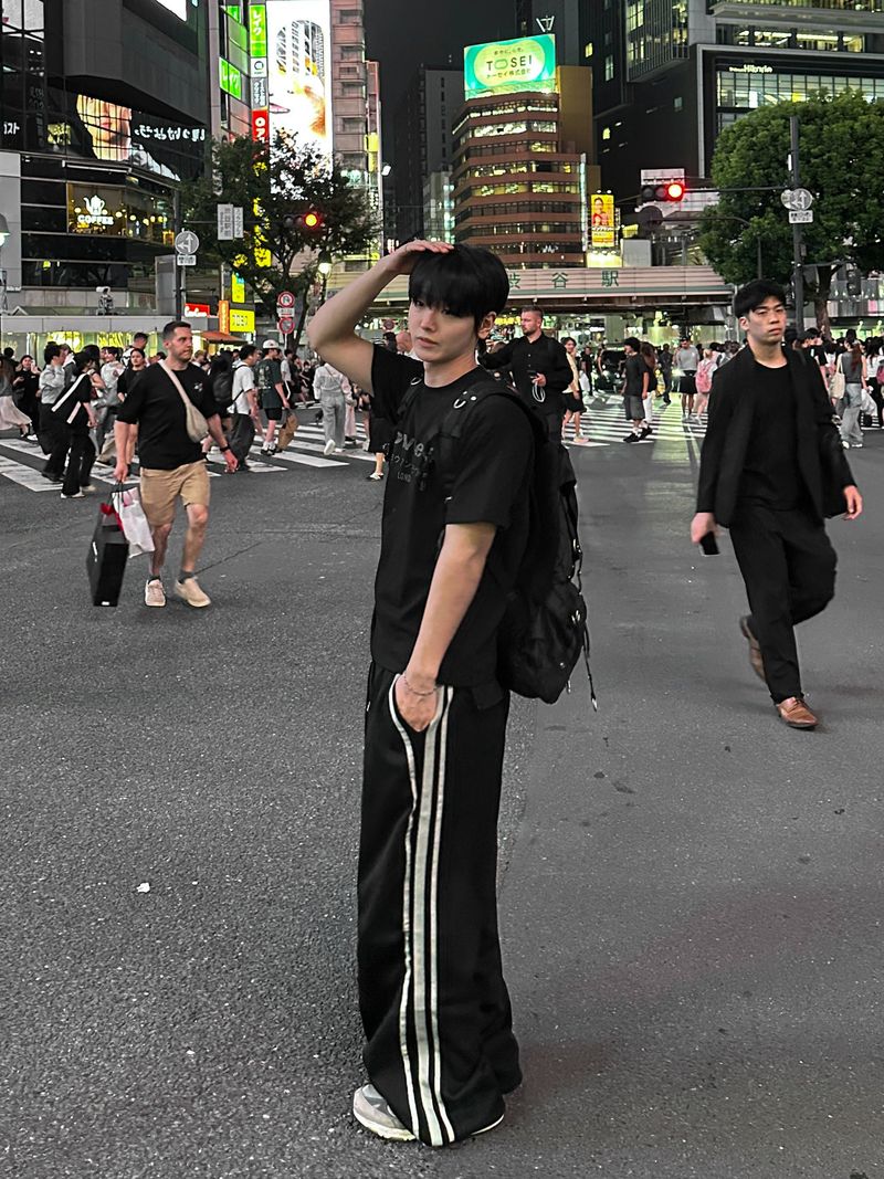 CITY SILVER TRACK WIDE PANTS