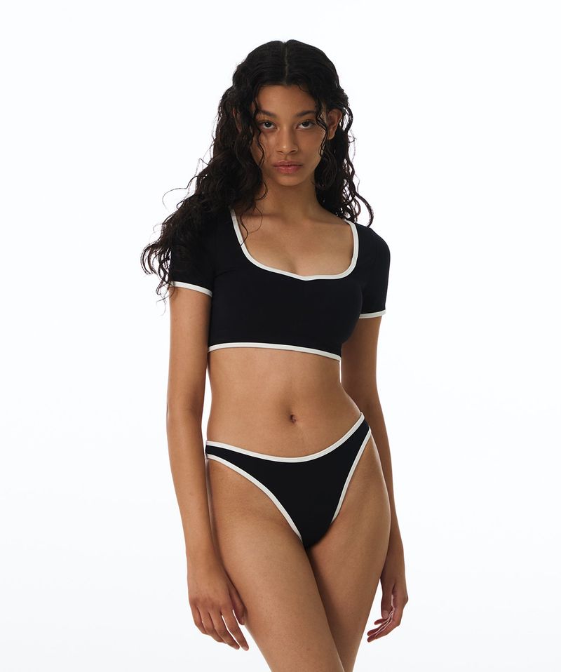 VINAJ(ビナジェイ)の「Line Classic Short Bikini Bra BK (Basic)(Swimwear)」