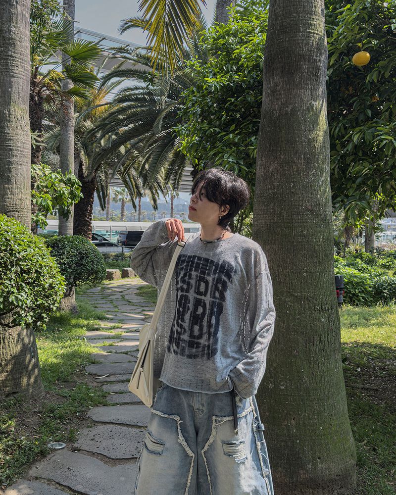 Lunera Painting See-through Knit