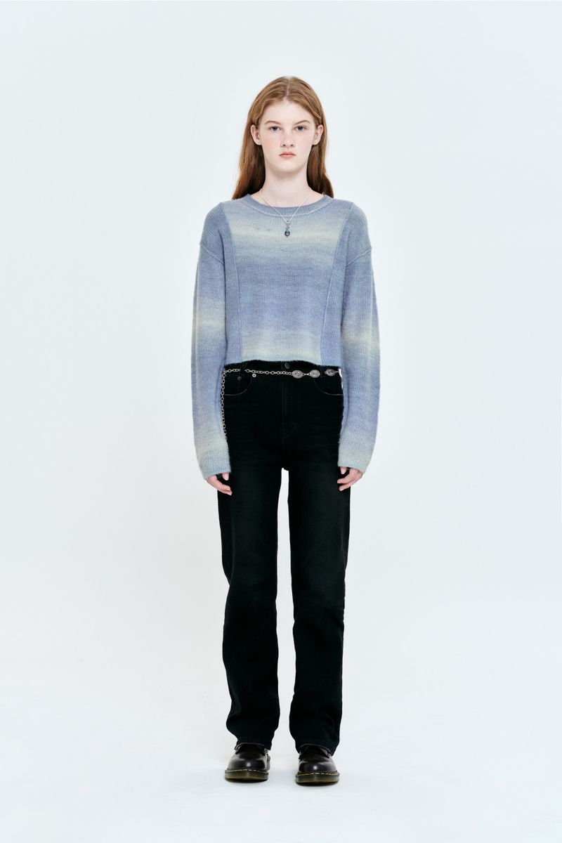 CHERRY BASIC NAPPING DENIM PANTS [BLACK]