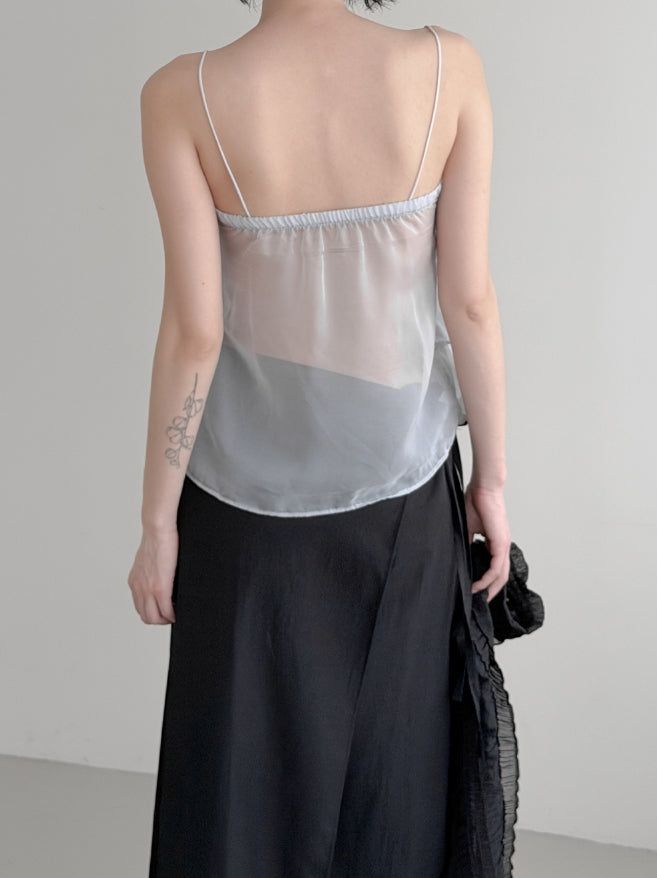 Flynn See-through Frill Tiered Blouse