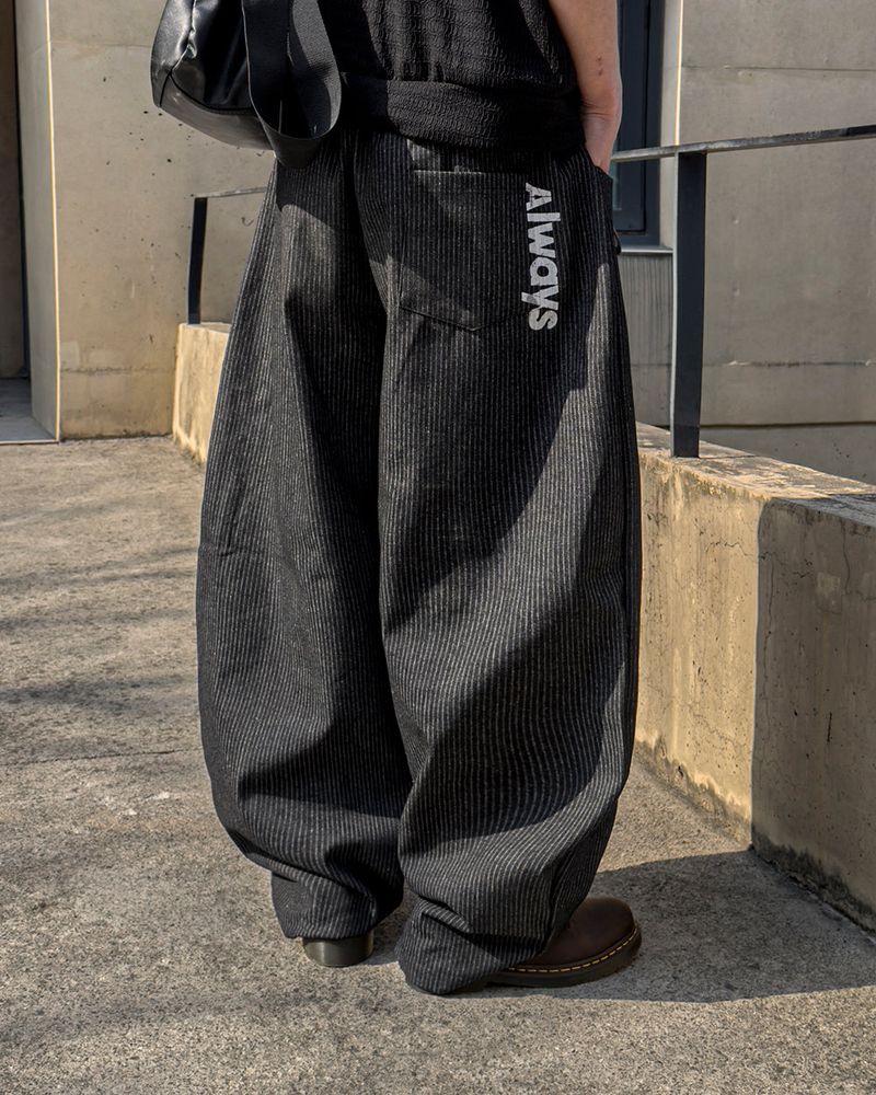 Waze Stripe Curved Denim