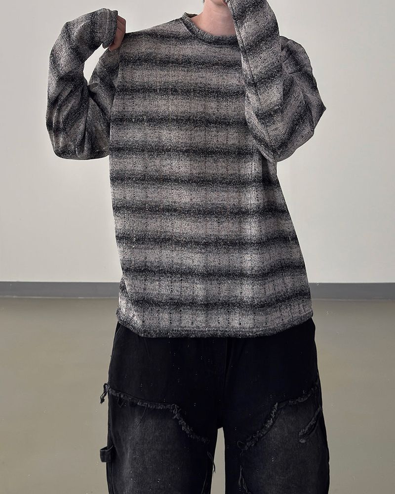 Ruin See-Through Stripe Knit