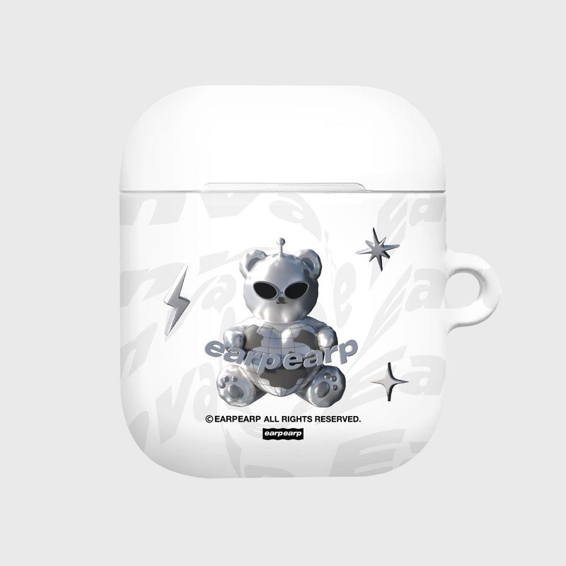 EARPEARP(アプアプ)の「SPACE NIGHT STEEL BEAR-WHITE(AIR PODS-HARD)(Hats)」