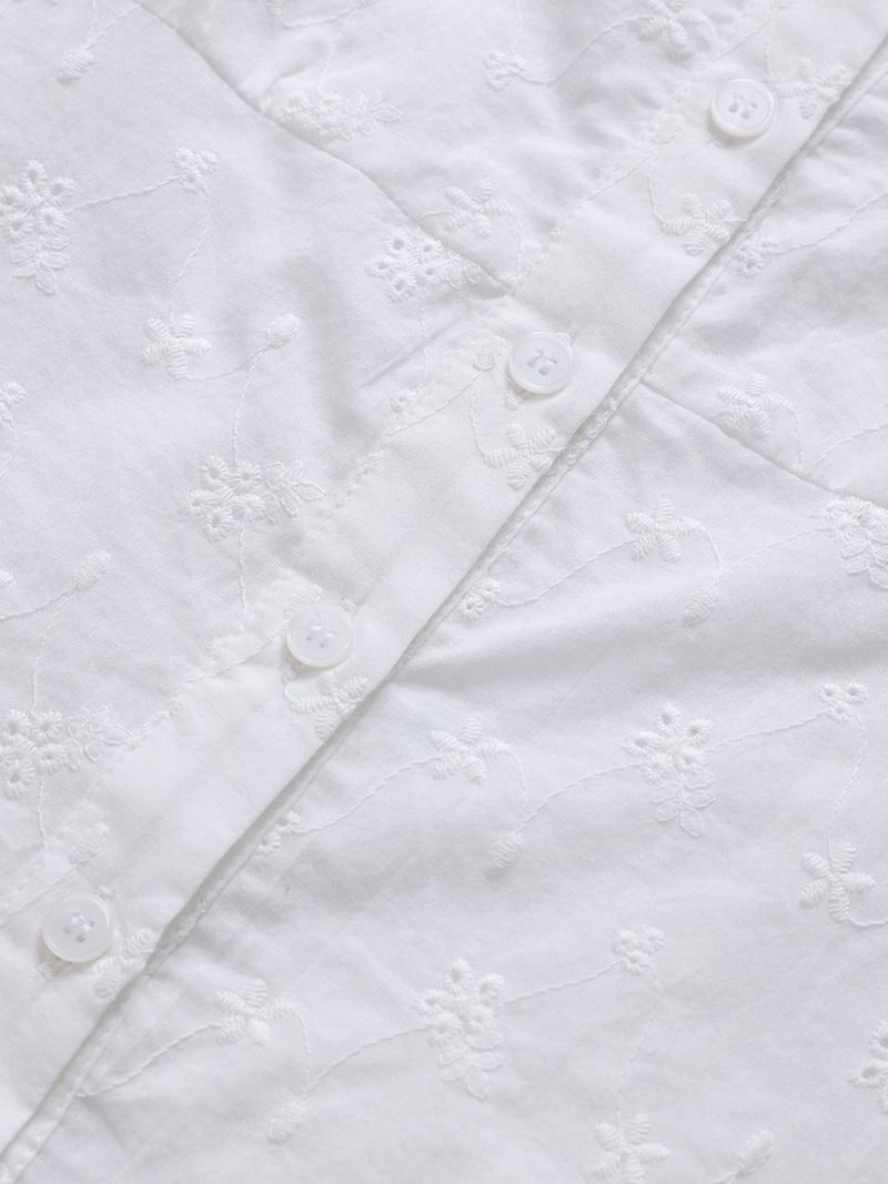 Floral square blouse (Ivory)