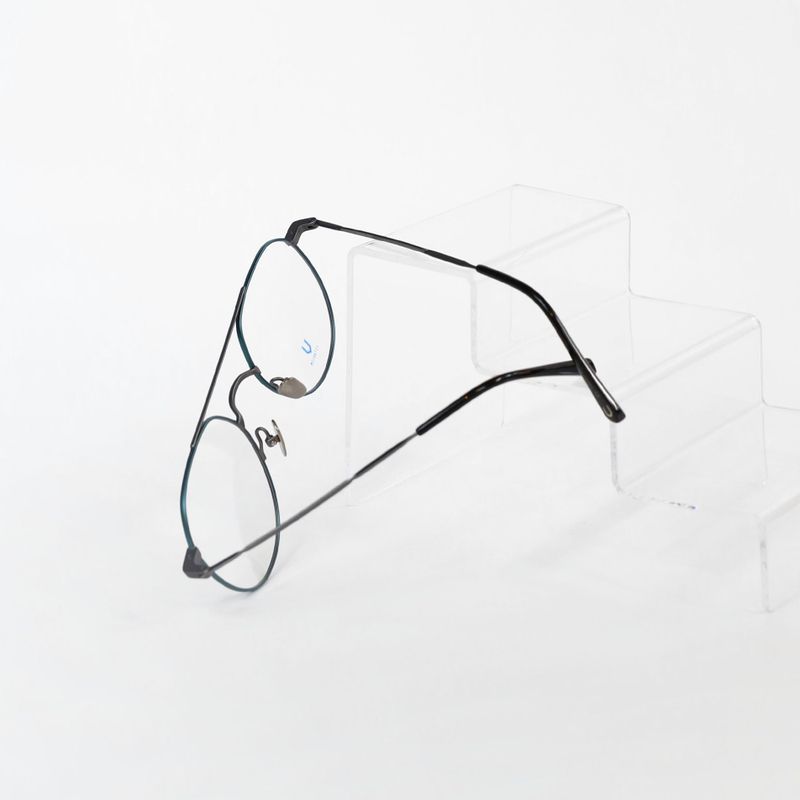 Knouun Round titanium glasses CODE. 101. C Gray
