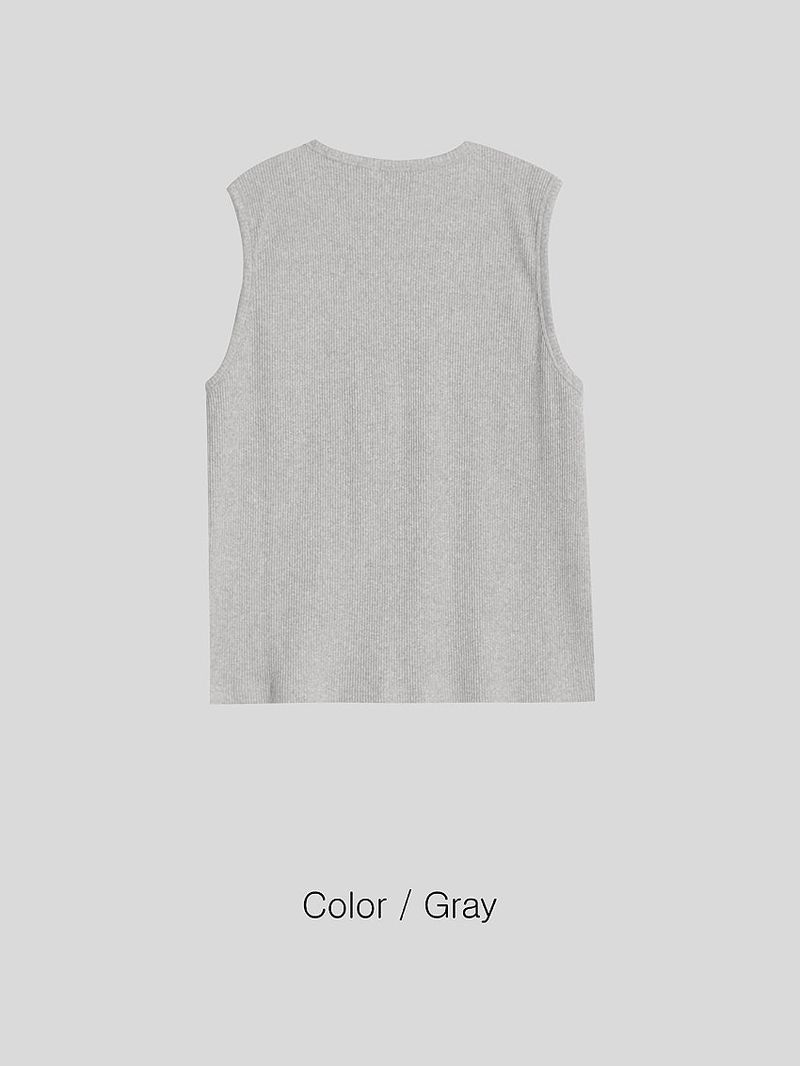 No.1203 stud sleeveless (3color)