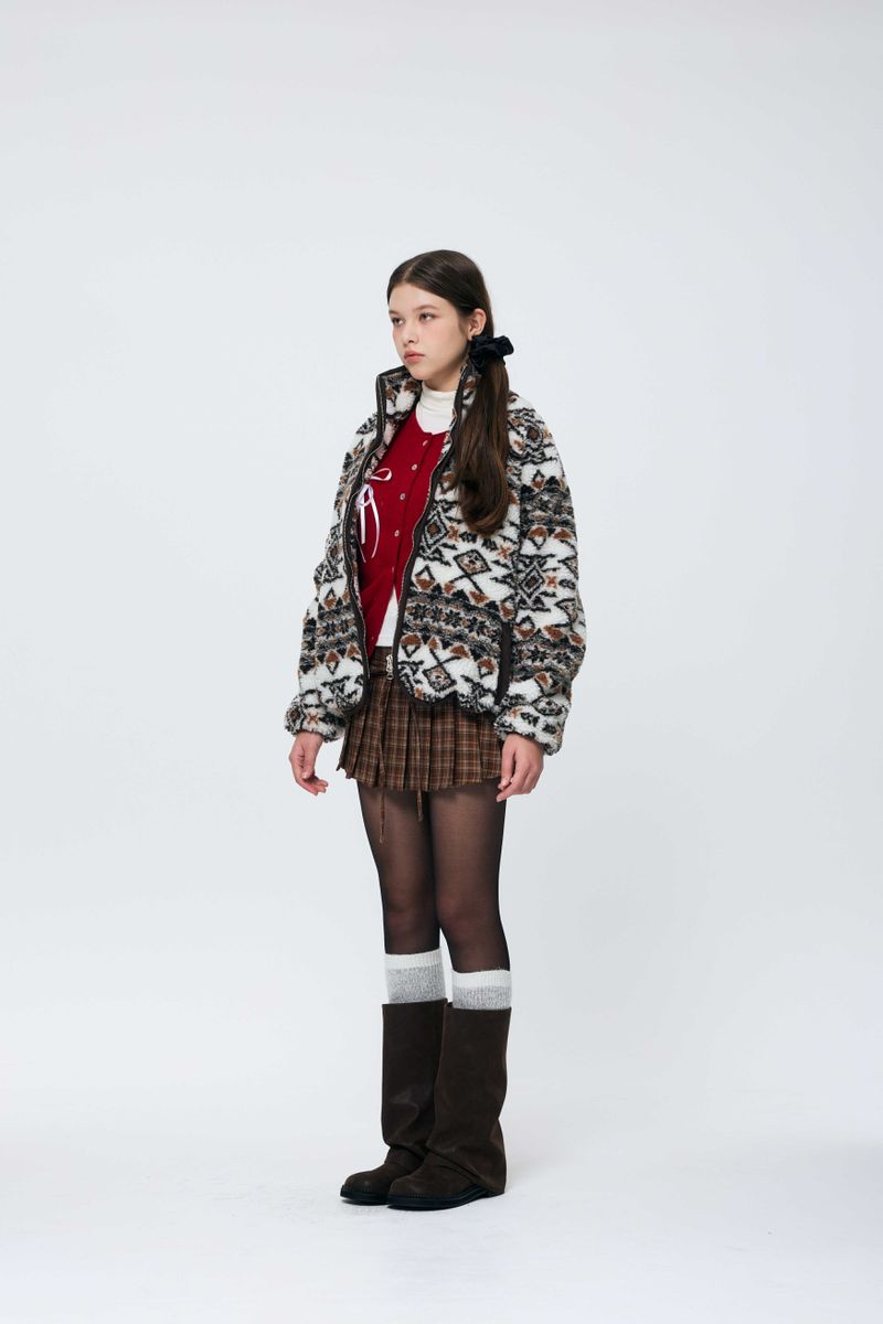 NORDEN FLEECE JACKET / BROWN