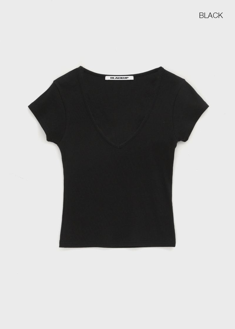 [MADE] Dutsbi Deep V-Neck Short Sleeve Top