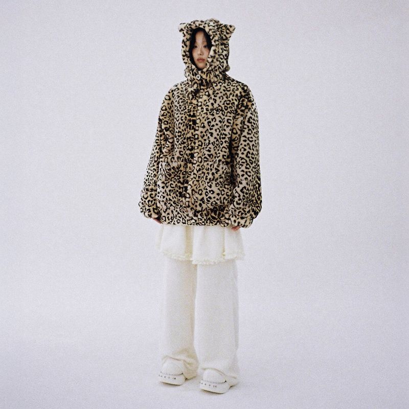 Cat Leopard Jacket - Brown