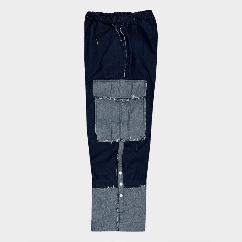 grunge roll-up denim pants_blue