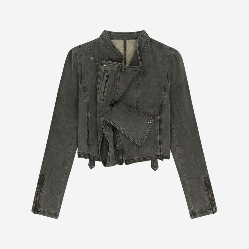 Detachable Span Denim Jacket / Khaki