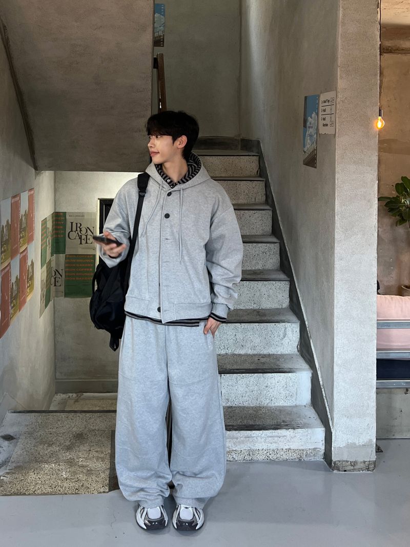 Nest Button Hoodie Zip-Up (3 Colors)