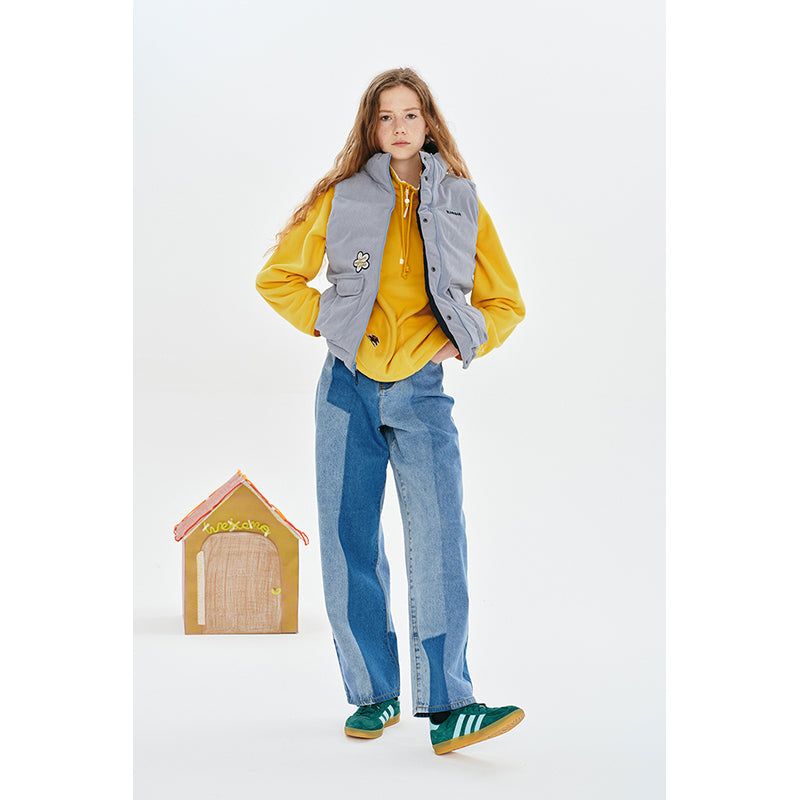 HALF ZIP UP FLEECE TOP [MUSTARD]
