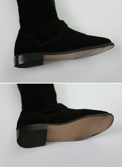 Belt Suede Long Boots