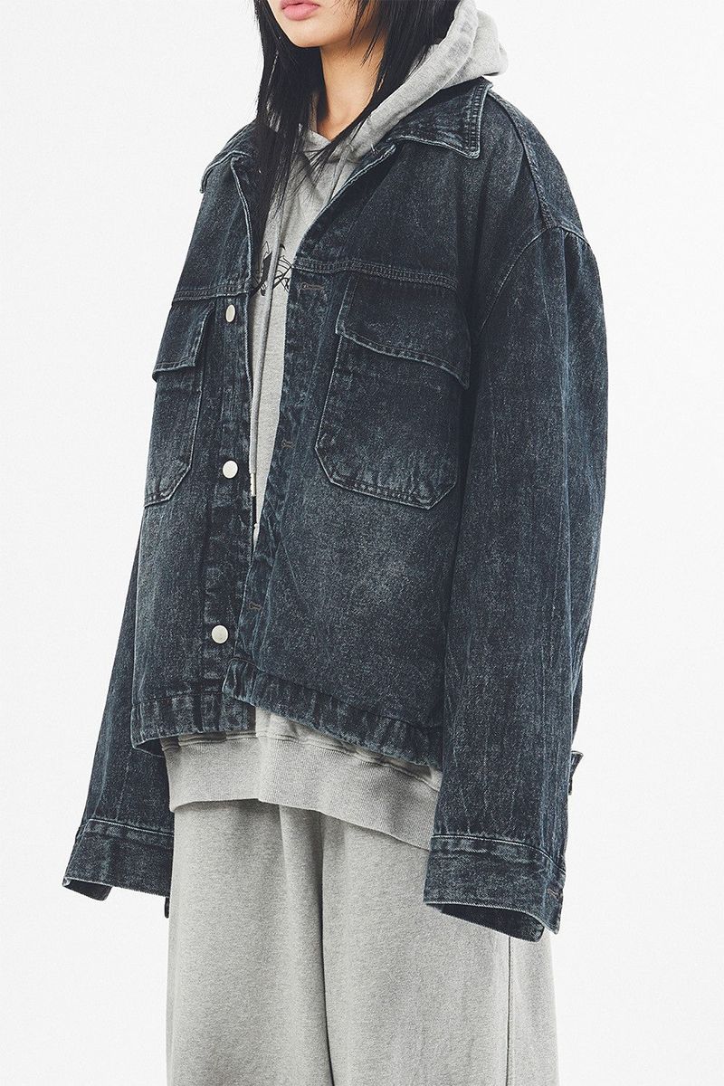 Raucohouse(ラウコハウス)の「Crack washed over denim jacket(Jackets/Outerwear)」