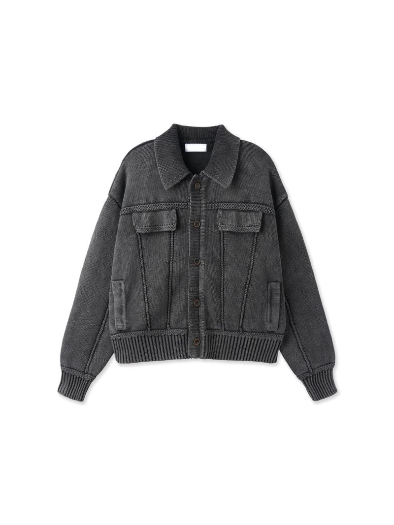 Enmic Trucker Washed Cardigan 2C