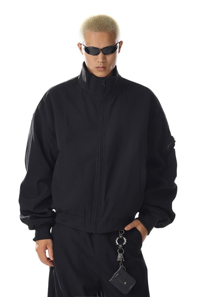 MBEXX（エムビーイーエックスエックス）の「Black Short Mock Neck Jacket（Jackets/Outerwear）」
