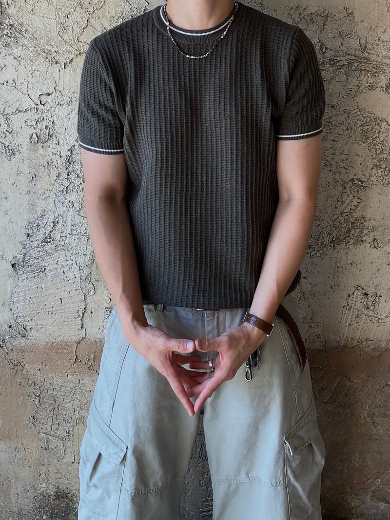 SSROOM(エスエスルーム)の「City Ringer Waffle Short Sleeve T-Shirt 3C(Tops)」