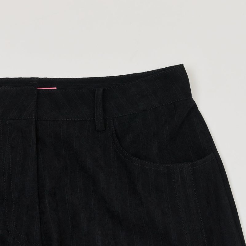 SHIRRING LONG PANTS BLACK