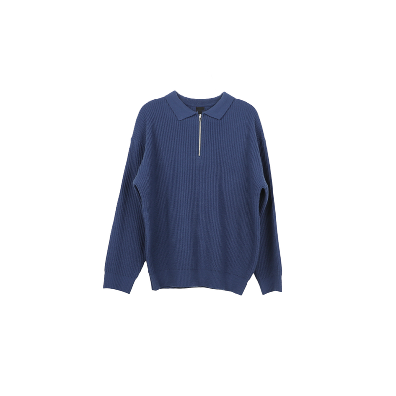 ASCLO Low Collar Half Zip Up Knit (7color)