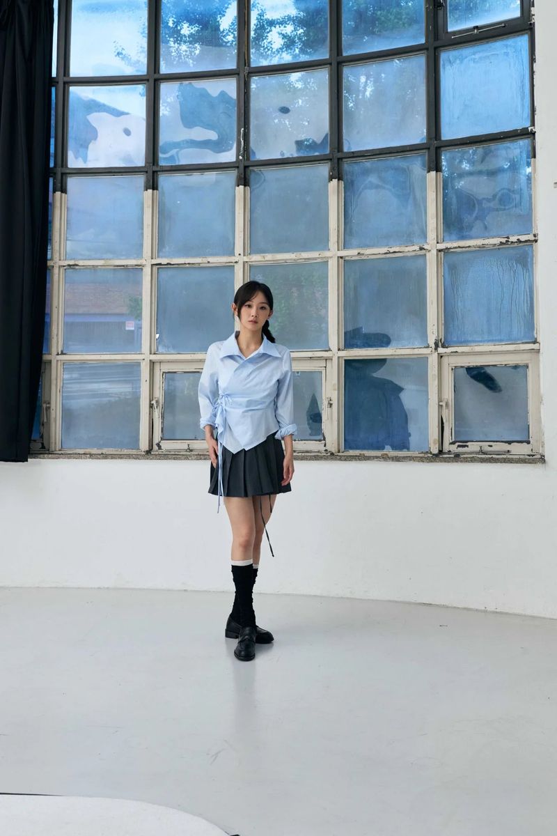 HALO WRAP SHIRT / SKY BLUE