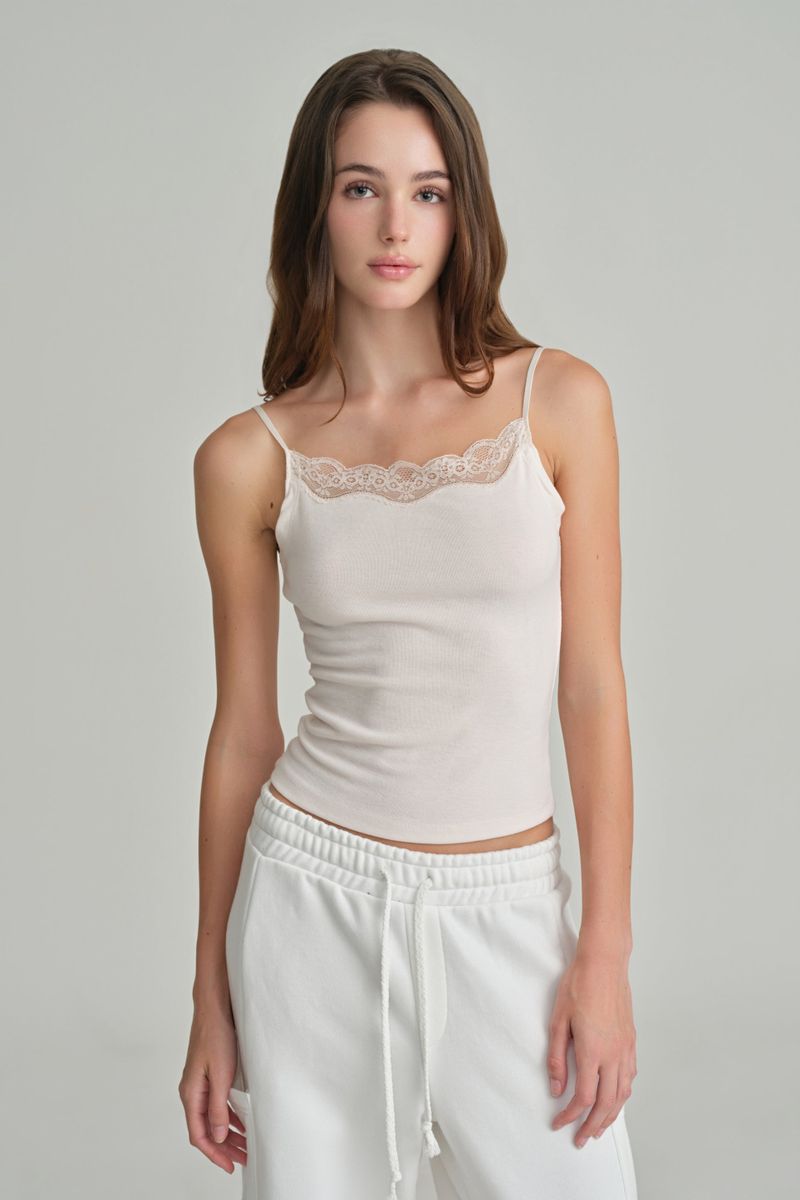 Swan lace sleeveless, Baby Pink