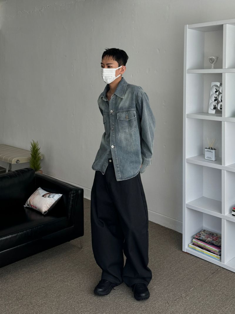 OW Washed Pocket Denim Shirt (2C)