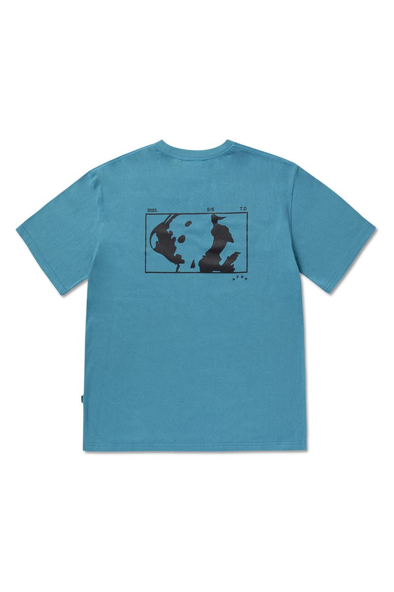 Square Graphic Tee_Blue Grey