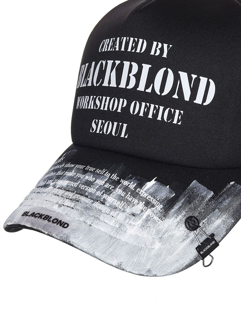 BBD Smoke Painted Workshop Trucker Mesh Cap (Black)
