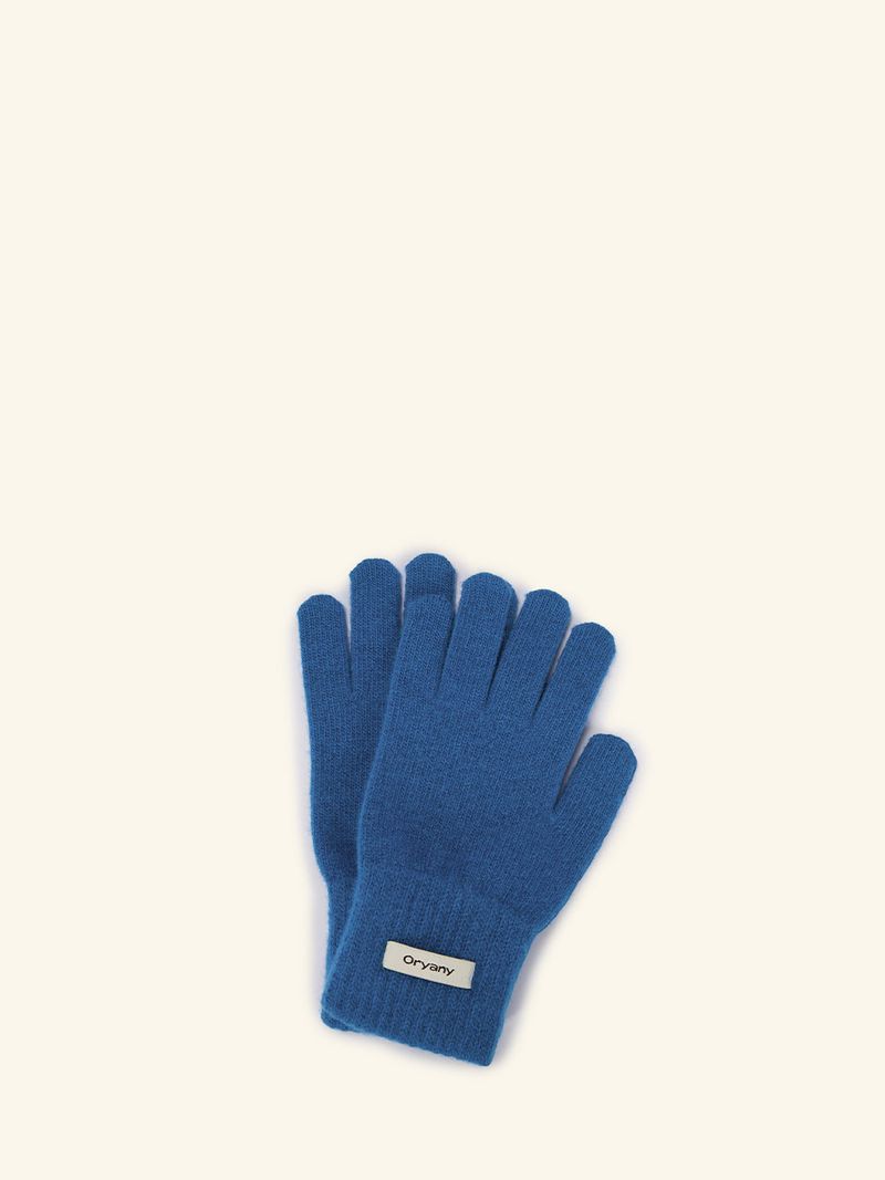Label Finger Hole Short Glvoes