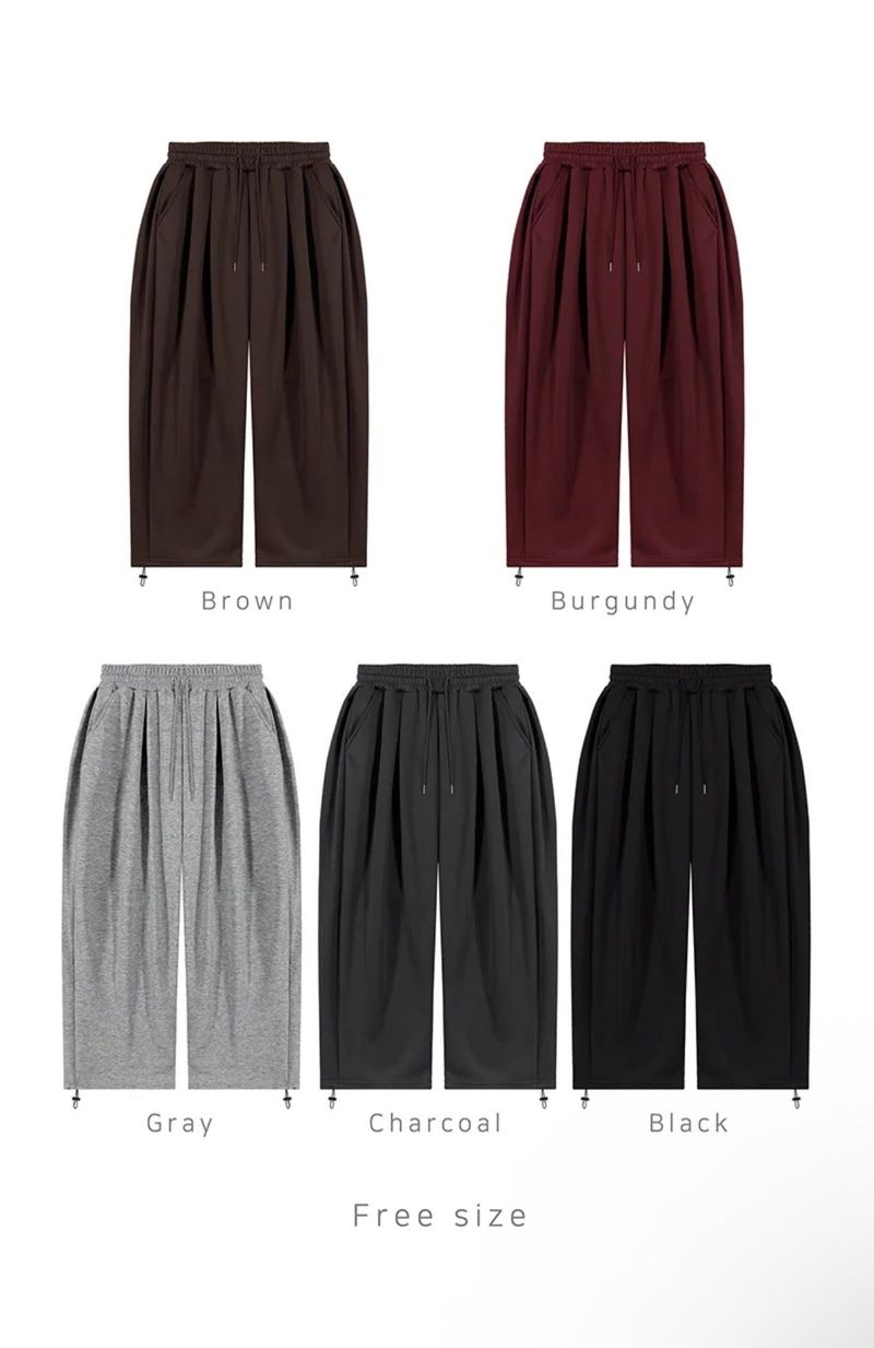 [PROMOTION] Front two tuck wide sweat pants(5color)