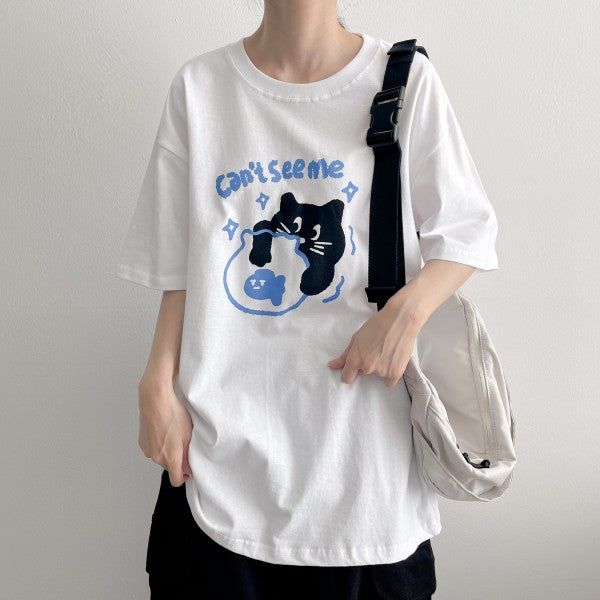 Fish Cat Short Sleeve Tee (3 colors)