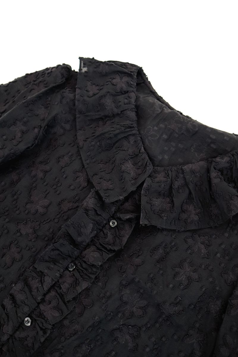 Flor frill blouse_black