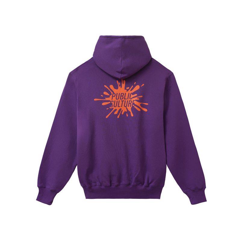 Splash Zip Up Hoodie - Dark Purple