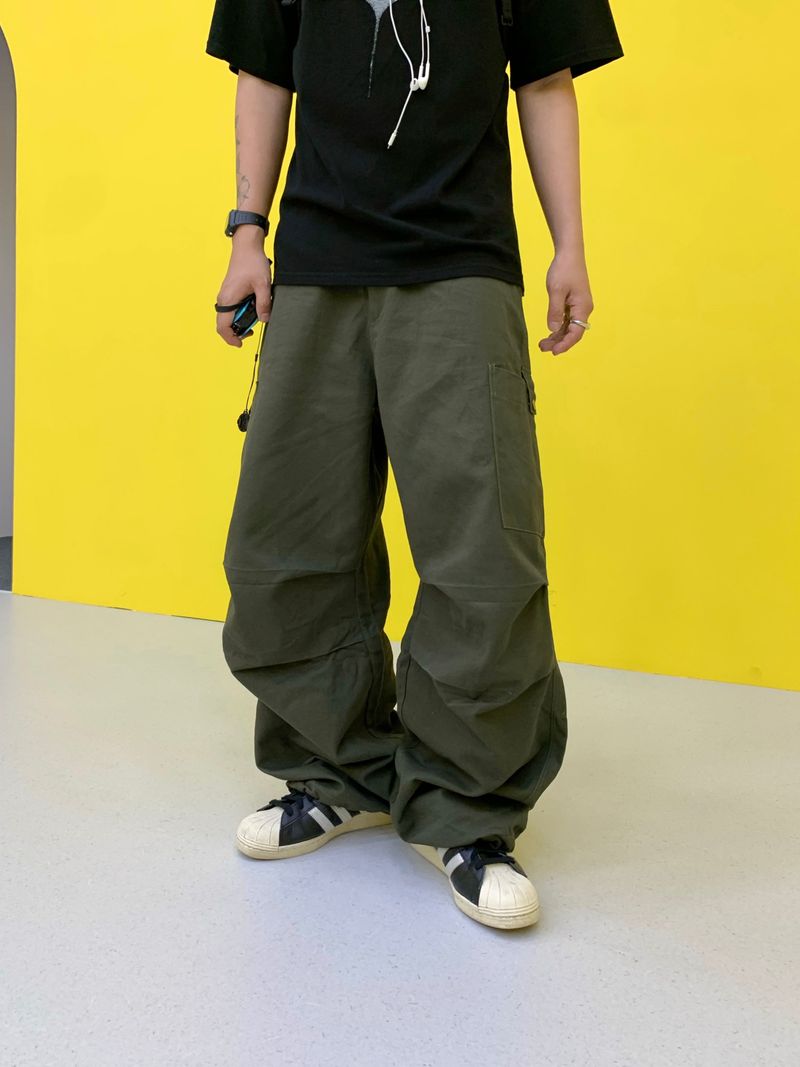 Patched Cotton American Carge Pants 2C