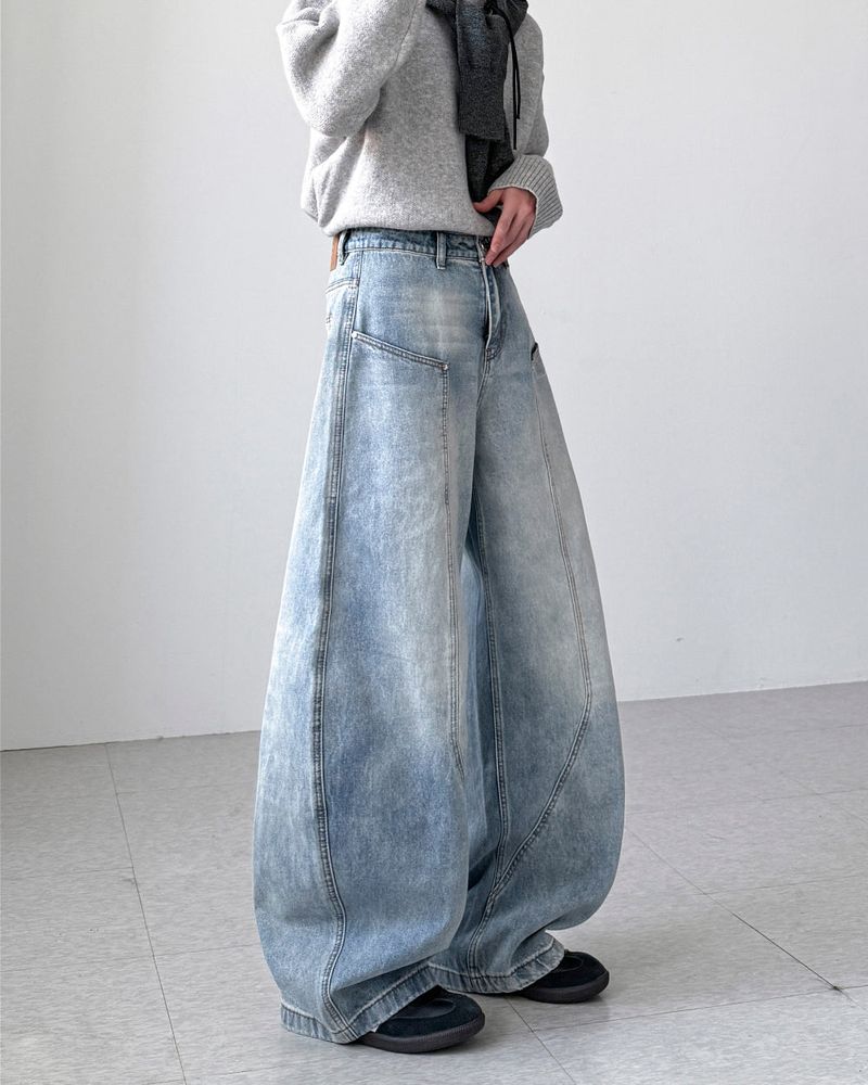 YOURNUS（ユアナス）の「Raynon Curve Wide Denim（Pants）」