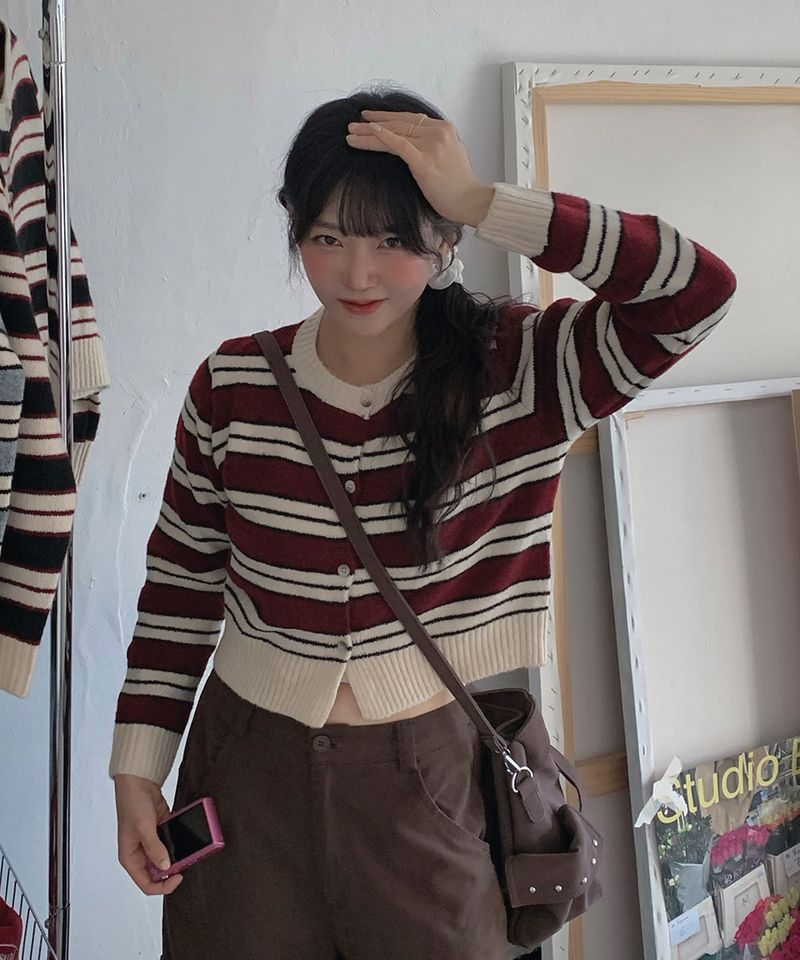 Mode Stripe Cardigan