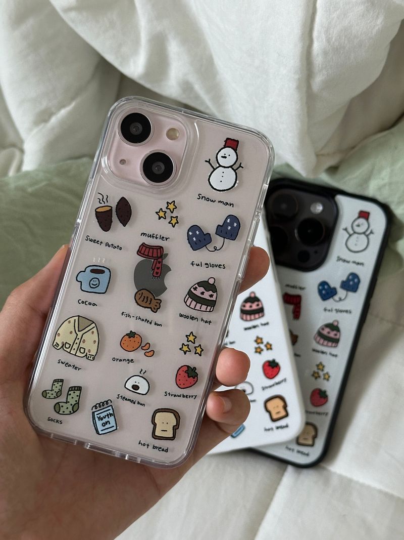 youth on(ユース オン)の「winter doodle case (jelly hard)(Smartphone Accessories)」