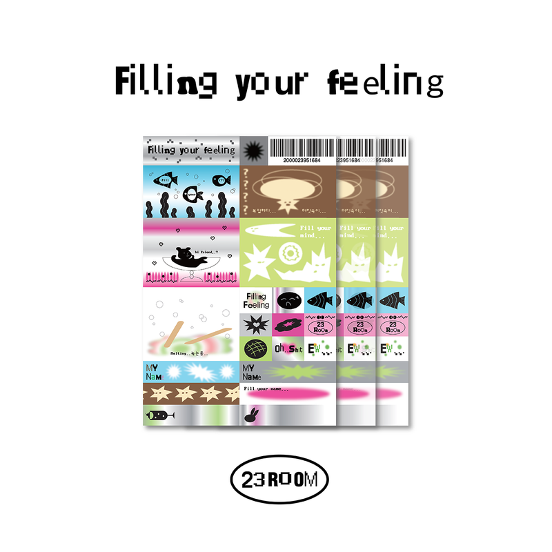 filling feeling sticker set (3pcs)