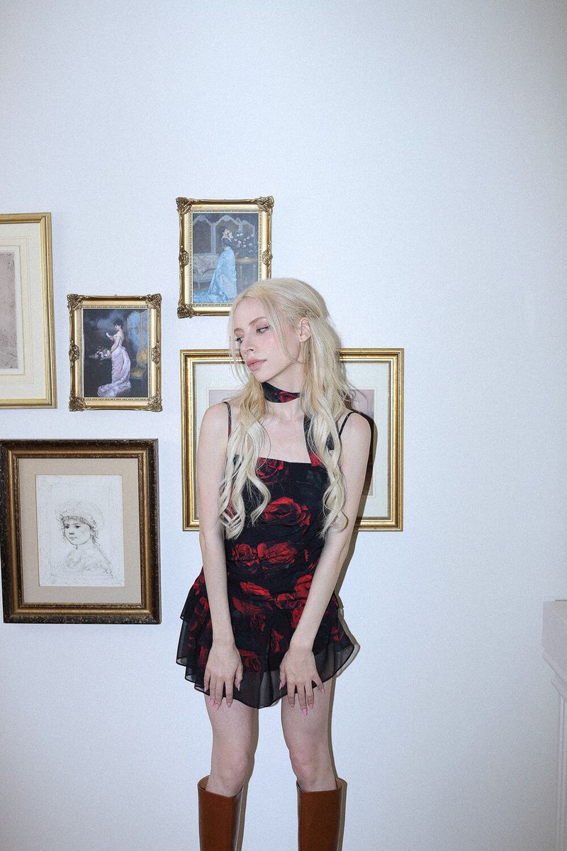 ROSE SCARF TOP[red]
