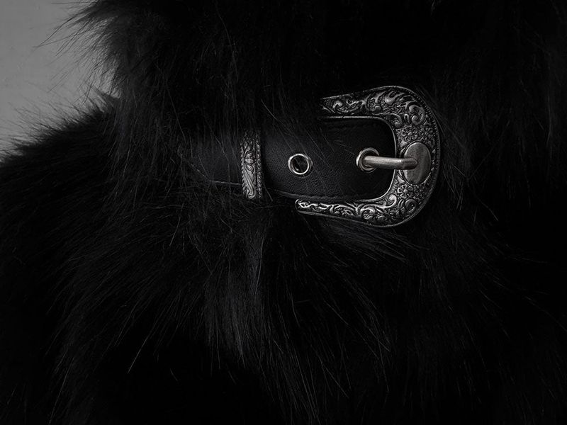 [Premium] ASCLO Western Buckle Fur Jacket