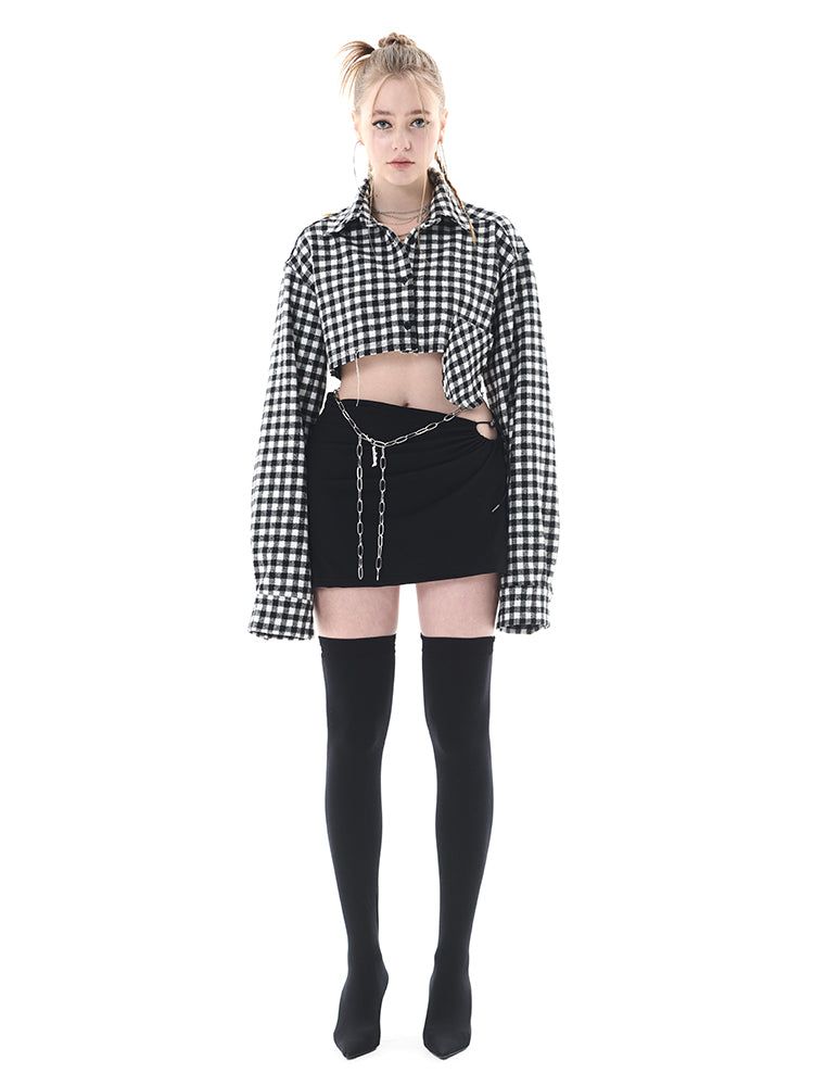 GATELESS（ゲートレス）の「CUT OUT MINI SKIRT（Skirts）」