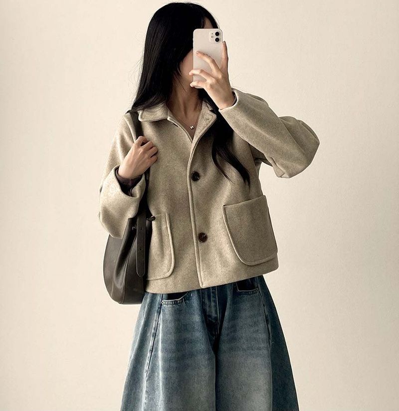 Rein pocket short coat jacket