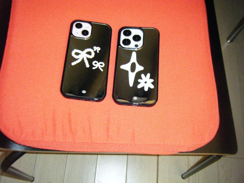 ribbon mirror bumper phone case