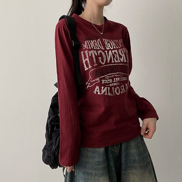 Ruth Vintage Lettering Long Sleeve Tee