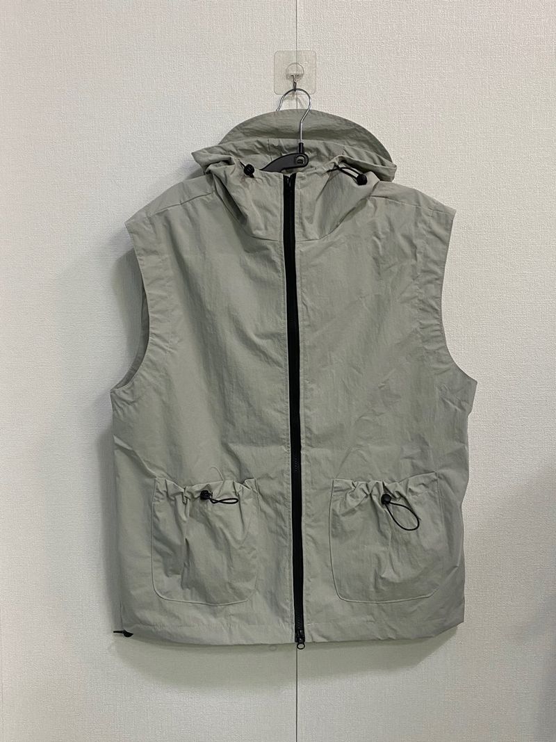 Nylon Pocket Hooded Vest 3C